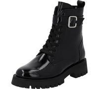 Palado Damen Stiefeletten Luilla - elegante Boots Made in Portugal - leicht gefütterte Stiefel - moderne Ankle-Boots Schwarz Lack UK4,5 - EU37