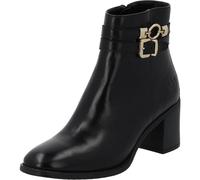 Palado Damen Stiefeletten Malmeas - elegante Stiefel aus Schafsleder - leicht gefütterte Boots - modische Ankle-Boots Schwarz UK6 - EU39