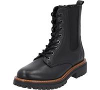 Palado Damen Stiefeletten Unije - elegante Boots aus Rindsleder - leicht gefütterte Stiefel - modische Schnürstiefel Schwarz UK5,5 - EU38