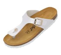 Palado Damen Zehentrenner Kos - Sandalen Made in Spain - bequeme Hausschuhe mit Kork-Fußbett - modische Sommerschuhe