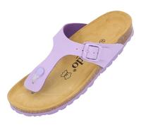 Palado Damen Zehentrenner Kos - Sandalen Made in Spain - bequeme Hausschuhe mit Kork-Fußbett - modische Sommerschuhe