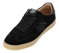 Palado Herren Sneaker Asolo - modische Turnschuhe aus Leder - elegant und bequem - vielseitiger sportlicher Look Schwarz UK10 - EU44
