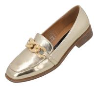 Palado Loafer Damen Behamas - elegante Halbschuhe - Slipper im zeitlosen Design - Sommerschuhe - modisch und bequem Gold Metallic UK6 - EU39