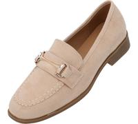Palado Loafer Damen Skennu - elegante Halbschuhe - Slipper im zeitlosen Design - Sommerschuhe - modisch und bequem Beige UK4,5 - EU37