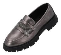 Palado Loafers Damen Dafnea - stilvolle & bequeme Halbschuhe - modische Slipper - ideal für elegante Outfits Zinn UK6 - EU39