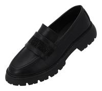 Palado Loafers Damen Dafnea - stilvolle & bequeme Halbschuhe - modische Slipper - ideal für elegante Outfits Schwarz UK8 - EU41