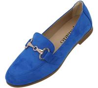 Palado Loafers Damen Sulva - elegante Halbschuhe - Slipper im zeitlosen Design - modische Sommerschuhe - für Business und Freizeit Blau UK5,5 - EU38