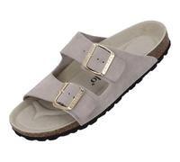 Palado Pantoletten Damen Korfu Mono - bequeme Sandalen Made in Spain - Hausschuhe mit dämpfendem Kork-Fußbett - modische Sommerschuhe Grau UK9 - EU42