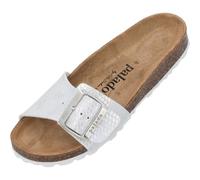 Palado Pantoletten Damen Malta EGS Aurora by Sila Sahin - elegante Sandalen Made in Spain - bequeme Hausschuhe mit Kork-Fußbett - modische Sommerschuhe Weiß UK9 - EU42