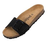 Palado Pantoletten Damen Malta EGS Haze - elegante Sandalen Made in Spain - bequeme Hausschuhe mit Kork-Fußbett - modische Sommerschuhe Schwarz UK5,5 - EU38