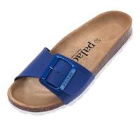 Palado Pantoletten Damen Malta EGS Matt - bequeme Sandalen Made in Spain - Hausschuhe mit dämpfendem Kork-Fußbett - modische Sommerschuhe Marineblau UK6 - EU39