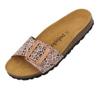 Palado Pantoletten Damen Malta EGS Wild Cat - Animal-Print Sandalen Made in Spain - Hausschuhe mit Kork-Fußbett - bequeme Sommerschuhe Rose Leo UK9,5 - EU43