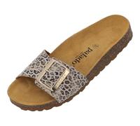 Palado Pantoletten Damen Malta EGS Wild Cat - Animal-Print Sandalen Made in Spain - Hausschuhe mit Kork-Fußbett - bequeme Sommerschuhe Beige Leo UK9,5 - EU43