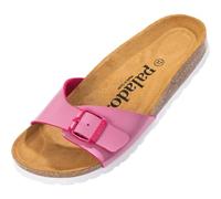 Palado Pantoletten Damen Malta Matt - gefertigt in Spanien - Veloursleder-Decksohle - matte Oberfläche - Weichfußbett für besten Komfort Pink UK7 - EU40