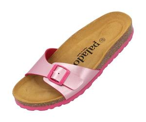 Palado Pantoletten Damen Malta Matt - gefertigt in Spanien - Veloursleder-Decksohle - matte Oberfläche - Weichfußbett für besten Komfort Pink UK5,5 - EU38