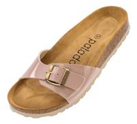 Palado Pantoletten Damen Malta Texas - modische Sandalen Made in Spain - bequeme Hausschuhe mit dämpfendem Kork-Fußbett - elegante Sommerschuhe Rosa UK8 - EU41