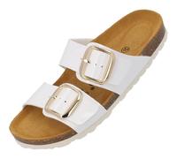 Palado Pantoletten Damen Samos GS - bequeme Sandalen Made in Spain - Hausschuhe mit dämpfendem Kork-Fußbett - modische Sommerschuhe