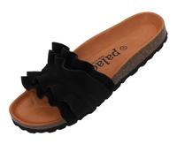 Palado Pantoletten Damen Vilnado - bequeme Sandalen Made in Spain - Hausschuhe mit Kork-Fußbett - modische Sommerschuhe Schwarz UK9,5 - EU43