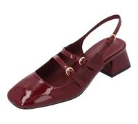 Palado Pumps Damen Guhala - Elegante Stöckelschuhe mit bequemen Blockabsatz - modische Schuhe mit Absatz - Sommerschuhe Bordeaux UK8 - EU41