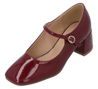 Palado Pumps Damen Nataye - Elegante Stöckelschuhe mit bequemen Blockabsatz - modische Schuhe mit Absatz - Sommerschuhe Bordeaux UK7 - EU40