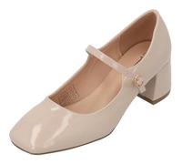 Palado Pumps Damen Nataye - Elegante Stöckelschuhe mit bequemen Blockabsatz - modische Schuhe mit Absatz - Sommerschuhe Beige UK8 - EU41