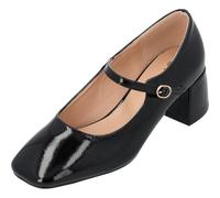 Palado Pumps Damen Nataye - Elegante Stöckelschuhe mit bequemen Blockabsatz - modische Schuhe mit Absatz - Sommerschuhe Schwarz UK4,5 - EU37