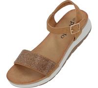 Palado Sandalen Damen Notan - elegante Pantoletten - modische Sommerschuhe - bequeme Sandaletten mit verstellbarem Riemen Sand UK3,5 - EU36