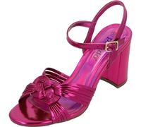 Palado Sandalen Damen Tadoria - modische Sandaletten mit Absatz - bequeme Sommerschuhe - elegante Pumps fuchsia metallic UK6 - EU39
