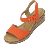 Palado Sandaletten Damen Helys - modische Sandalen - elegante Sommerschuhe - bequeme Wedges mit verstellbarem Riemen Orange UK4,5 - EU37