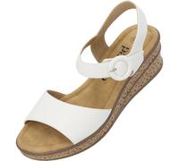 Palado Sandaletten Damen Helys - modische Sandalen - elegante Sommerschuhe - bequeme Wedges mit verstellbarem Riemen Weiß UK9 - EU42