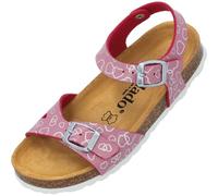 Palado Sandaletten Mädchen Kids Tarviso G Love - coole Sandalen Made in Spain - bequeme Hausschuhe mit trendigen Farben - modische Sommerschuhe mit Kork-Fußbett Pink EU32