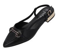 Palado Slingbacks Damen Edef - edle Sabots mit Metallverzierung - modische Sommerschuhe - elegante schuhe - vielseitig kombinierbar Schwarz UK3,5 - EU36
