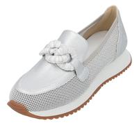 Palado Slip-On-Sneaker Damen Gilqen - modische Turnschuhe - Elegante Loafers mit Kettenapplikation - vielseitig kombinierbar Silber UK3,5 - EU36