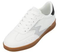 Palado Sneaker Damen Astrantia - modische Turnschuhe - elegant und bequem - sportlicher Look perfekt für Alltag und Freizeit Weiß/Silber UK6 - EU39