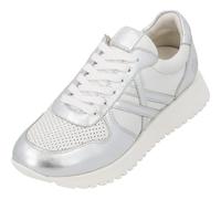 Palado Sneaker Damen Bradlix - modische Turnschuhe aus Schafsleder - elegant und bequem - vielseitiger sportlicher Look Weiß/Silber UK6 - EU39