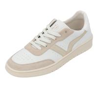 Palado Sneaker Damen Tholosa - modische Turnschuhe aus Leder - elegant und bequem - vielseitiger sportlicher Look Weiß/Gold UK5,5 - EU38