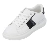 Palado Sneaker Damen Trishana - Bequeme Turnschuhe - sportliche & Elegante Schuhe - modisch Weiß/Schwarz UK4,5 - EU37