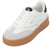 Palado Sneaker Damen Valcis - modische und Bequeme Turnschuhe - sportlich-Elegantes Design - ideal für Alltag und Freizeit Weiß/Grau UK5,5 - EU38