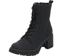 Palado Stiefeletten Damen Kefalonia - warme & bequeme Winterschuhe für Frauen mit rutschfester Gummisohle - moderne Boots mit Blockabsatz für Herbst & Winter Schwarz Matt UK6 - EU39