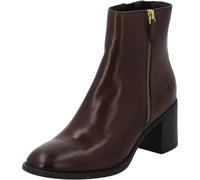 Palado Stiefeletten Damen Lampedusa - elegante Stiefel aus Schafsleder - leicht gefüttere Boots mit Blockabsatz - modische Halbstiefel Dunkelbraun UK7 - EU40