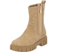 Palado Stiefeletten Damen Laxkal - modische Ankle Boots - leicht gefütterte Boots - bequeme Stiefel Beige UK5,5 - EU38
