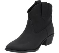 Palado Stiefeletten Damen Mirya - Cowboystiefel für Frauen - elegante Boots mit Absatz - modische Winterschuhe - stilvolle Damenstiefel Schwarz UK4,5 - EU37