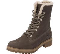 Palado Stiefeletten Damen Olib - elegante Boots aus Rindsleder - warm gefütterte Stiefel - modische Schnürstiefel Grau Tex UK3,5 - EU36