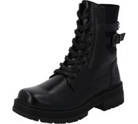 Palado Stiefeletten Damen Syllia - modische Boots - leicht gefütterte Stiefel - elegante Schnürstiefel Schwarz UK5,5 - EU38