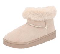 Palado Winterstiefel Damen Giyna - modische Boots - warm gefütterte Stiefeletten - bequeme Stiefel für Herbst & Winter Beige UK4,5 - EU37