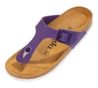 Palado Zehentrenner Damen Kos Matt - gefertigt in Spanien - weiche Veloursleder-Decksohle - mattes Obermaterial für dezente Eleganz Lila UK4,5 - EU37