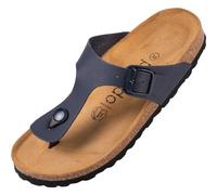 Palado Zehentrenner Herren Kos Matt - bequeme Pantoletten Made in Spain - Sandalen mit Kork-Fußbett - modische Sommerschuhe Marineblau UK10 - EU44