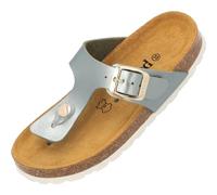 Palado Zehentrenner Mädchen Kids Kos G Metallic - coole Sandalen Made in Spain - bequeme Hausschuhe mit trendigen Farben - modische Sommerschuhe mit Kork-Fußbett Olive EU33