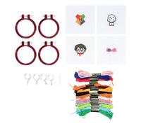 Paladone Harry Potter gestempelte Kreuzstich 4er-Pack, Stickstarter-Set für Anfänger, Vier Muster, Spaßiges und einfaches Basteln von Rucksack-Anhängern