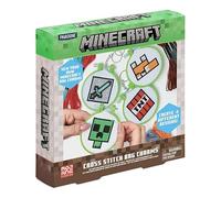 Paladone Minecraft Kreuzstich-Anhänger, offiziell lizenziert, 4er-Set, Creeper, TNT, Schwert und Fuchs, Ideen-Gamer-Geschenk für Jungen und Geschenke, Kunst und Handwerk, DIY-Gaming-Dekor und Zubehör